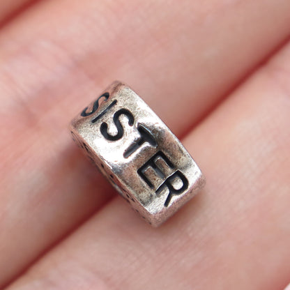 CHAMILIA 925 Sterling Silver Sister Hermana Soeur Bead Charm