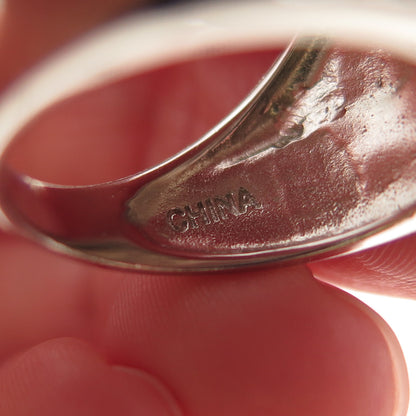 Ross Simons 925 Sterling Silver Real Diamond Accent & Sapphire Ring Size 6.25