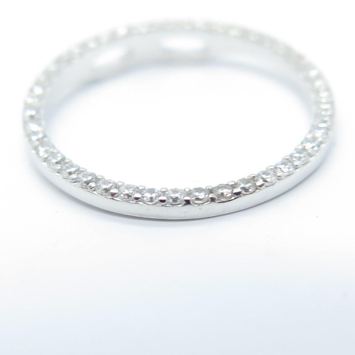 HAN 925 Sterling Silver Pave C Z Circle of Life Slide Pendant