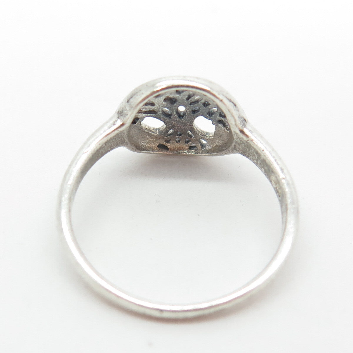 925 Sterling Silver Vintage Tree of Life Ring Size 7.75
