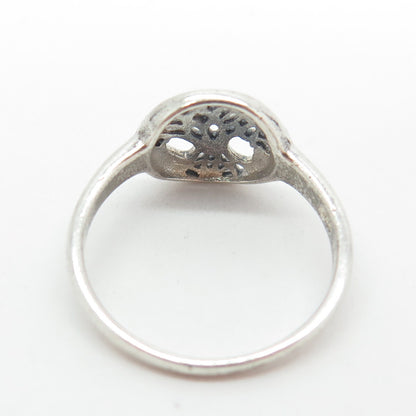 925 Sterling Silver Vintage Tree of Life Ring Size 7.75