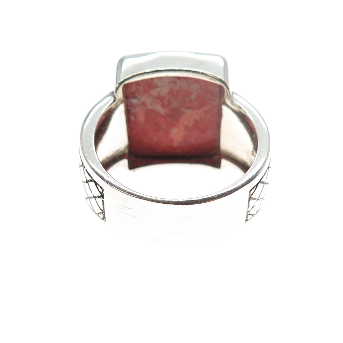 PHLD PlayHardLookDope 925 Sterling Silver Real Coral Ring Size 11.75