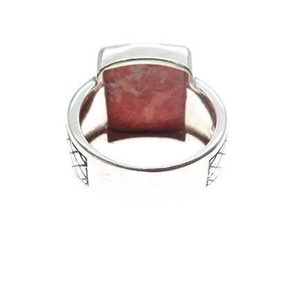 PHLD PlayHardLookDope 925 Sterling Silver Real Coral Ring Size 11.75