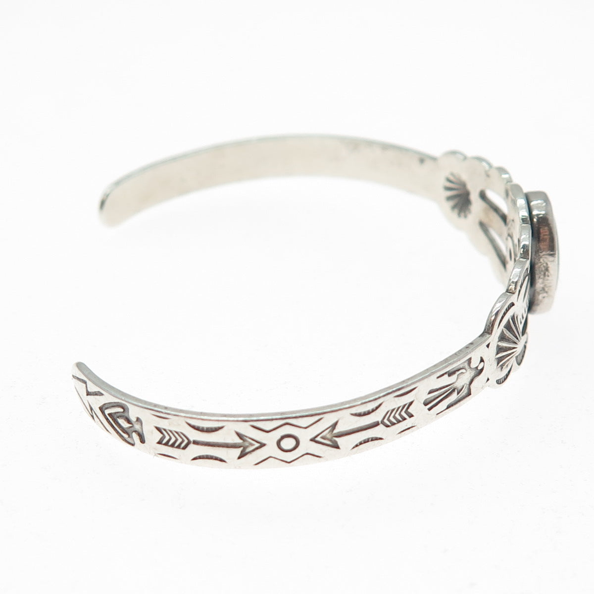 PACIFIC JEWELRY Old Pawn Sterling Vintage Turquoise Adjustable Bracelet 5.25"