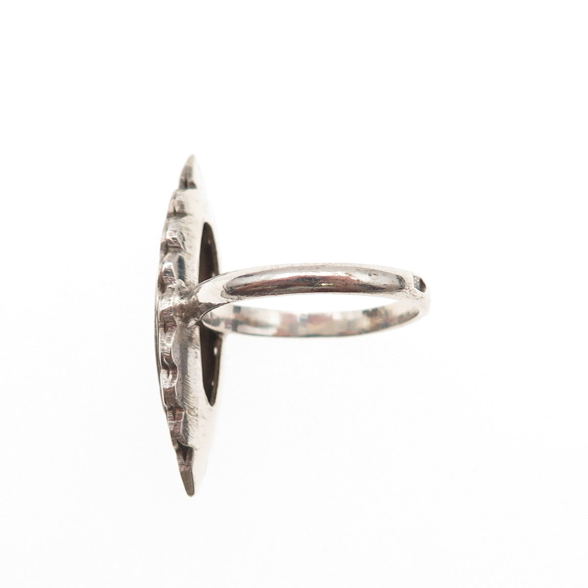 916 Silver Antique Retro European Engraved Oxidized Ring Size 5.75