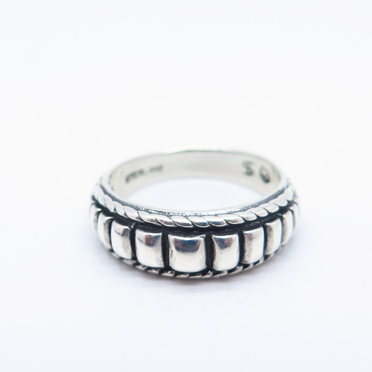 925 Sterling Silver Vintage Shube Cage Ring Size 5
