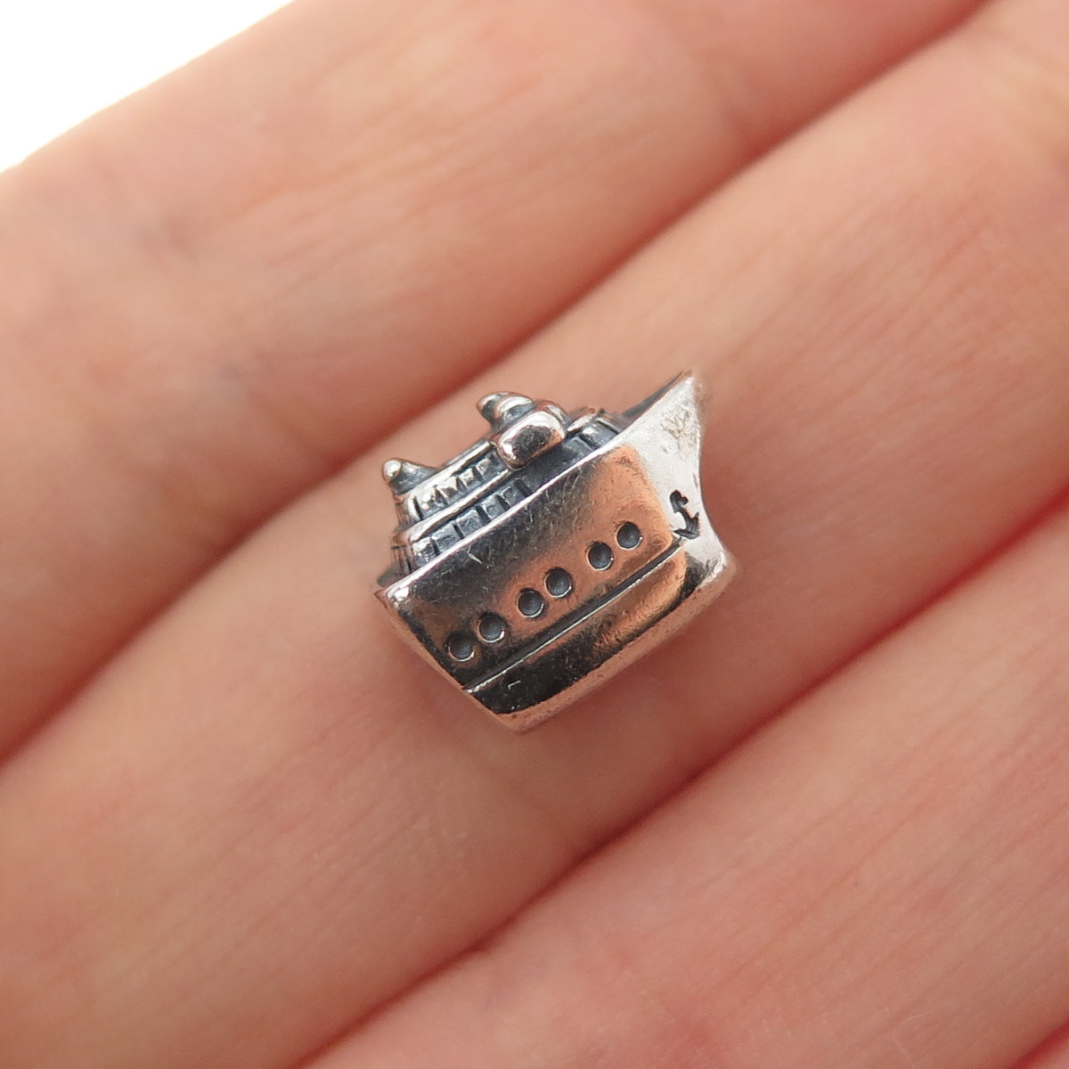CHAMILIA 925 Sterling Silver Cruise Ship Slide Bead Charm