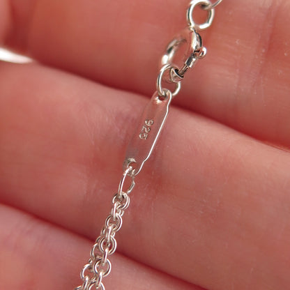 Tiffany & Co. Sterling Silver Vintage Infinity Cable Double Chain Necklace 16"