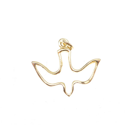 925 Sterling Silver Gold Plated Holy Spirit Charm Pendant