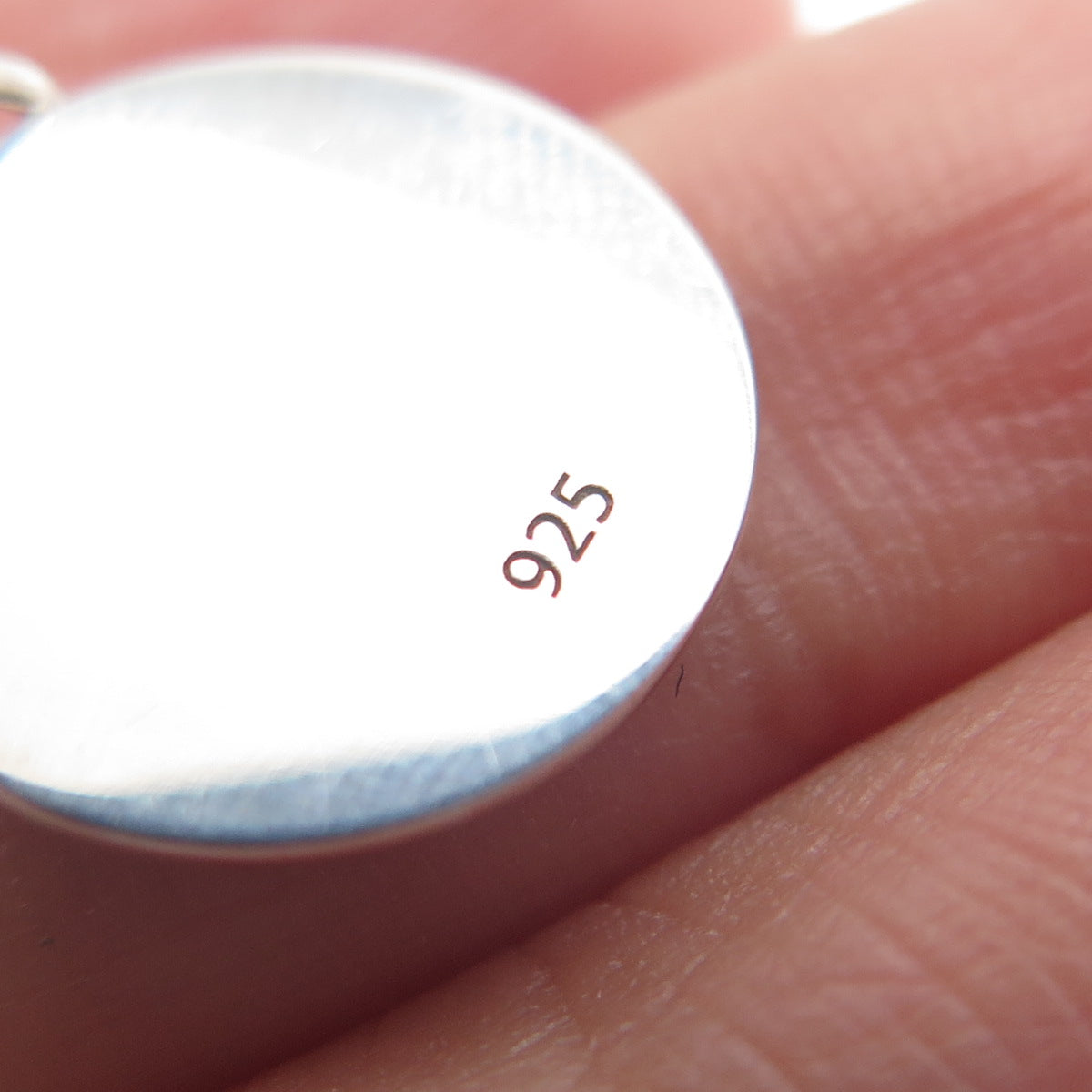 925 Sterling Silver Pink Enamel "It's A Girl" Round Tag Minimalist Charm Pendant