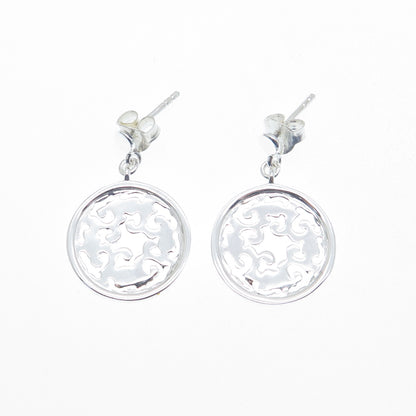 MWS Mark Wasserman Samara 925 Sterling Silver Vintage Ornate Dangle Earrings