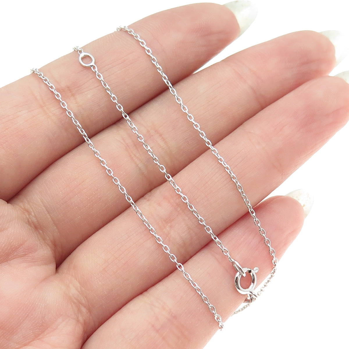 SUN 925 Sterling Silver Real Round-Cut Diamond Heart Crown Chain Necklace 16-18"