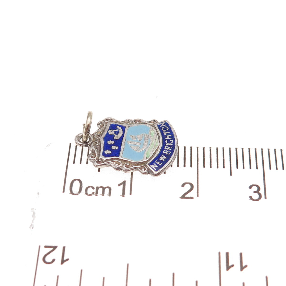 925 Sterling Silver Vintage Enamel New Brighton Charm Pendant