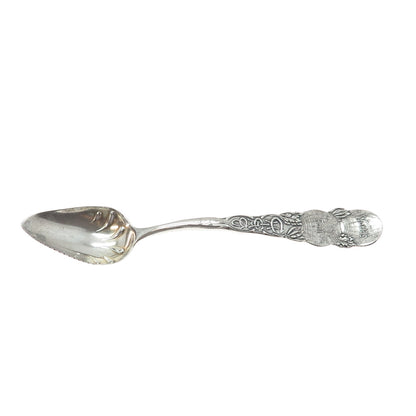 FRANK M. WHITING 925 Sterling Antique 1892 Chicago States & Cities Dessert Spoon