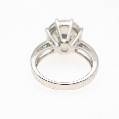 Ross Simons 925 Sterling Silver Round-Cut C Z Engagement Ring Size 5
