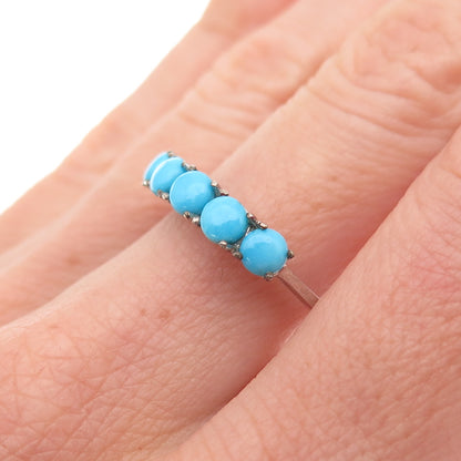 Chuck Clemency 925 Sterling Silver Real Sleeping Beauty Turquoise Ring Size 7.75