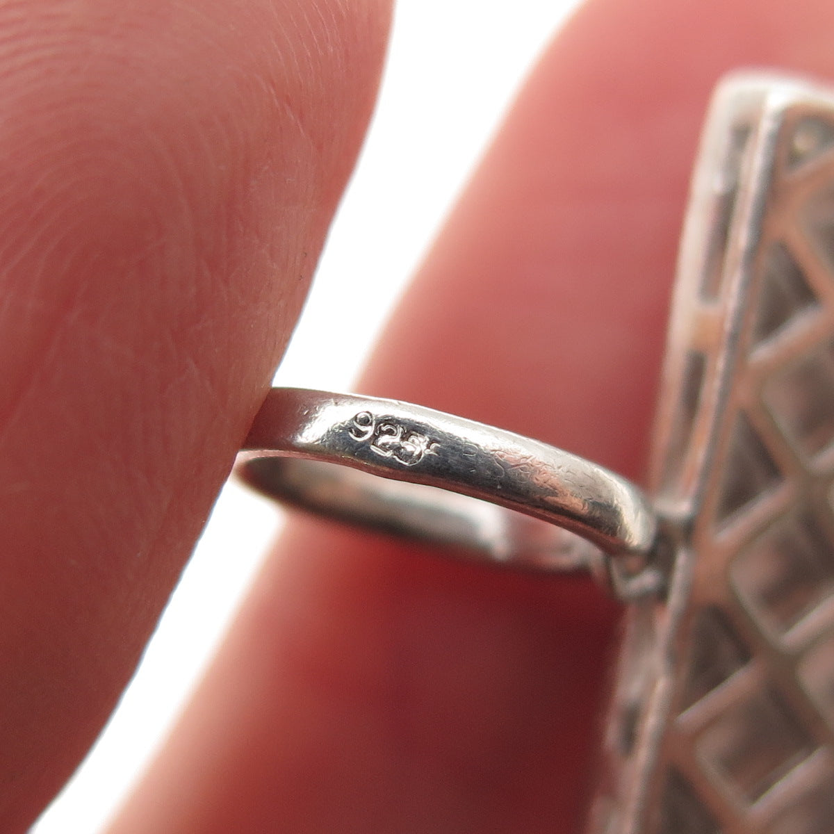 925 Sterling Silver Round-Cut C Z Prayer Hands Charm Pendant