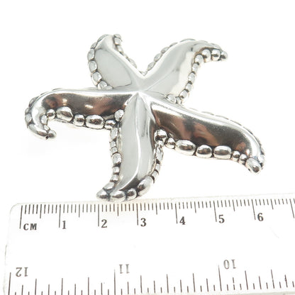 925 Sterling Silver Vintage Starfish Pin Brooch