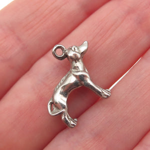 925 Sterling Silver Vintage Rhodesian Ridgeback Dog 3D Mini Charm Pendant