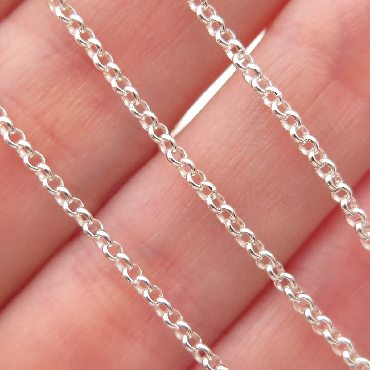 Han 925 Sterling Silver Rolo Chain Necklace 18"
