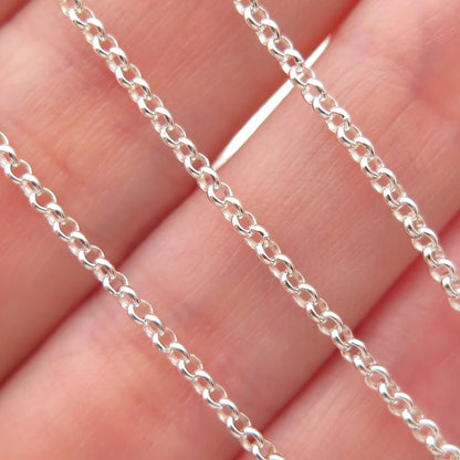 Han 925 Sterling Silver Rolo Chain Necklace 18"