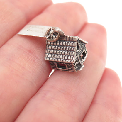 Bell Trading Post 925 Sterling Silver Vintage Cottage Texas 3D Charm Pendant