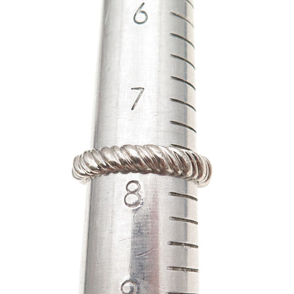 Ross Simons 925 Sterling Silver Vintage Ribbed Band Ring Size 7.75