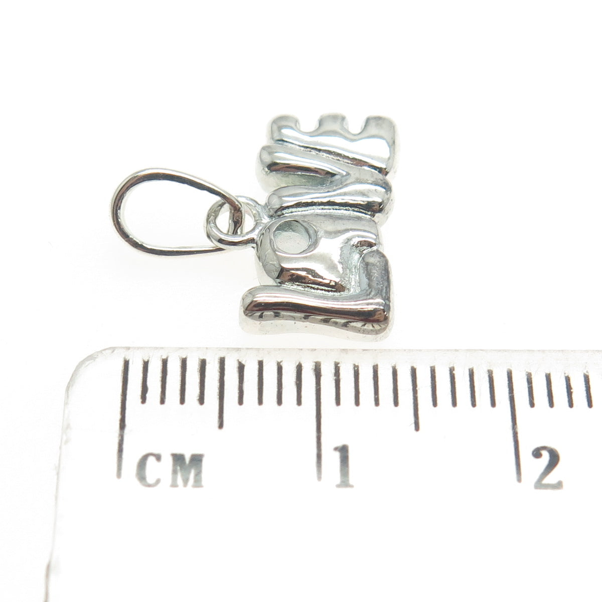 925 Sterling Silver Vintage "LOVE" Minimalist Charm Pendant