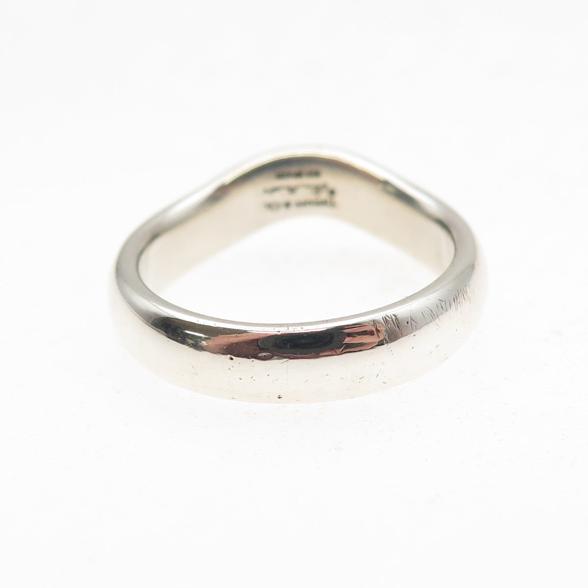 Tiffany & Co. Elsa Peretti 925 Sterling Silver Vintage Wavy Band Ring Size 6.5