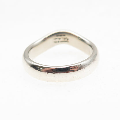Tiffany & Co. Elsa Peretti 925 Sterling Silver Vintage Wavy Band Ring Size 6.5