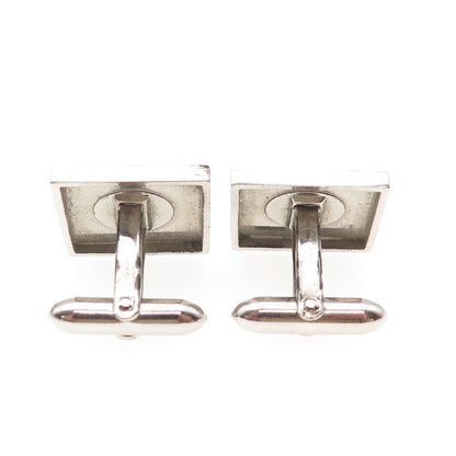 LAMODE 925 Sterling Silver Vintage Diamond-Cut North Star Cufflinks