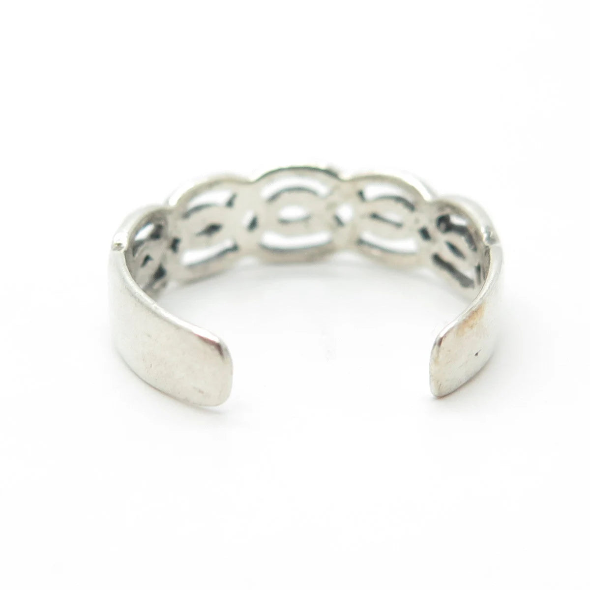 925 Sterling Silver Vintage Celtic Adjustable Ring Size 6
