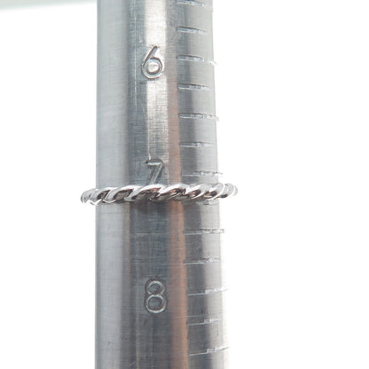 925 Sterling Silver San Marco Macaroni Band Ring Size 7.25