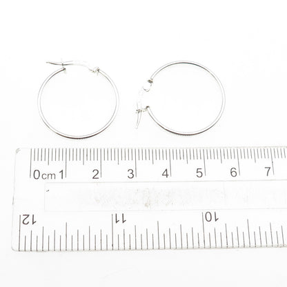925 Sterling Silver Italy Hoop Earrings