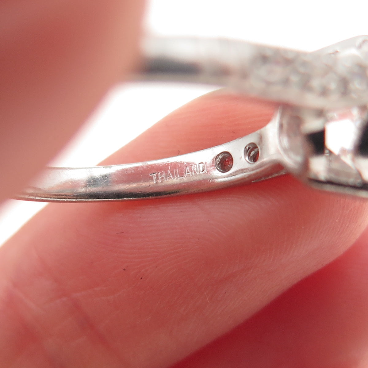 925 Sterling Silver Round-Cut C Z Engagement Ring Size 10