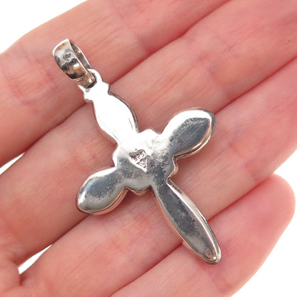 Silpada 925 Sterling Silver Vintage Credence Cross Oxidized Charm Pendant