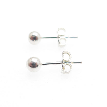 925 Sterling Silver Ball Bead Stud Earrings