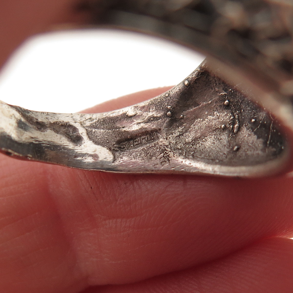 925 Sterling Silver Vintage Sagittarius Zodiac Sign Oxidized Signet Ring Size 11