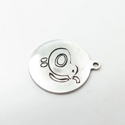 925 Sterling Silver USA Two In Town Chick Bird Charm Pendant