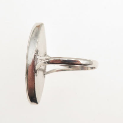 Old Pawn Sterling Silver Vintage Southwestern MOP Mosaic Tribal Ring Size 6.25