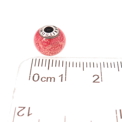 Pandora 925 Sterling Silver Enamel Essence Freedom Slide Bead Charm