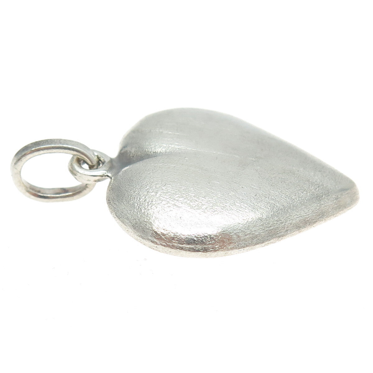 925 Sterling Silver Vintage Puffy Heart 3D Pendant