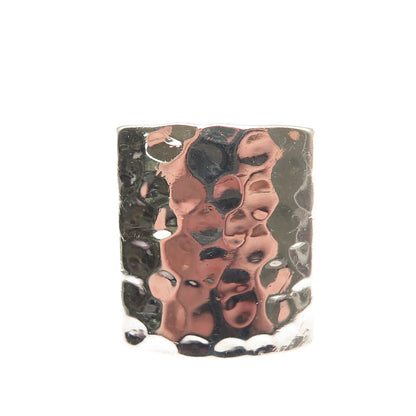 AF Design 925 Sterling Silver Vintage Modernist Hammered Ring Size 6.5