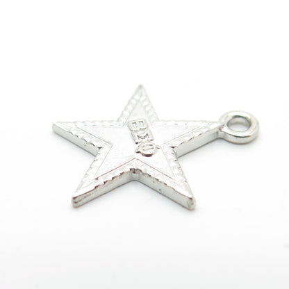 925 Sterling Silver Vintage Beta Sigma Phi Perfect Attendance Star Charm Pendant