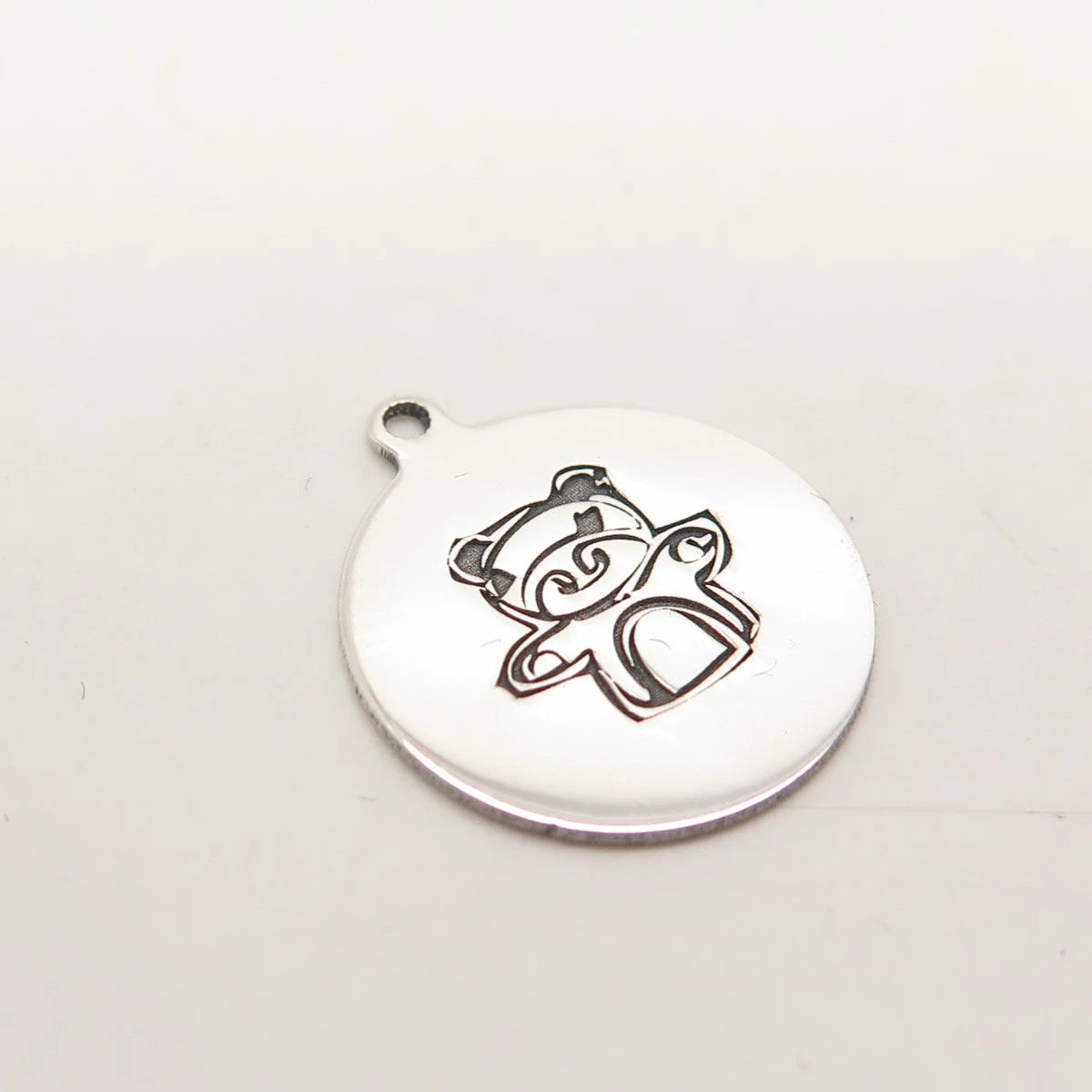 925 Sterling Silver USA Two In Town Panda Charm Pendant