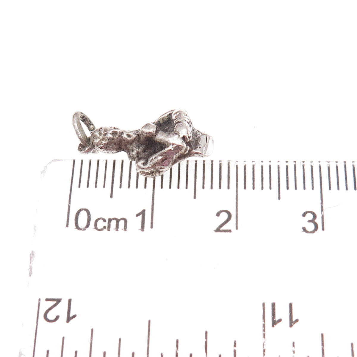 800 Silver Antique Art Deco Bust of William Shakespeare Charm Pendant