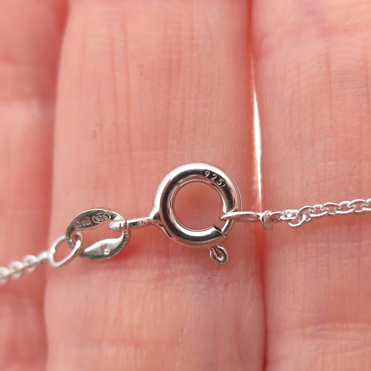 925 Sterling Silver Round-Cut C Z Cross Cable Chain Necklace 18"