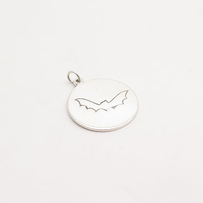 925 Sterling Silver Bat Charm Pendant