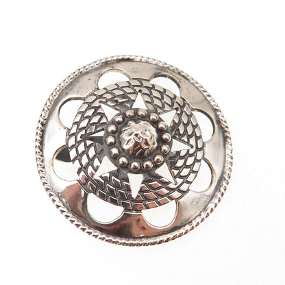Mark Wasserman Samara Sterling Silver Vintage Mexico Sun Oxidized Slide Pendant