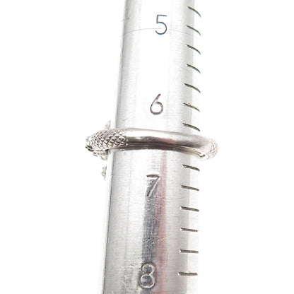 Judith Ripka 925 Sterling Silver Round-Cut C Z Adjustable Ring Size 6.5